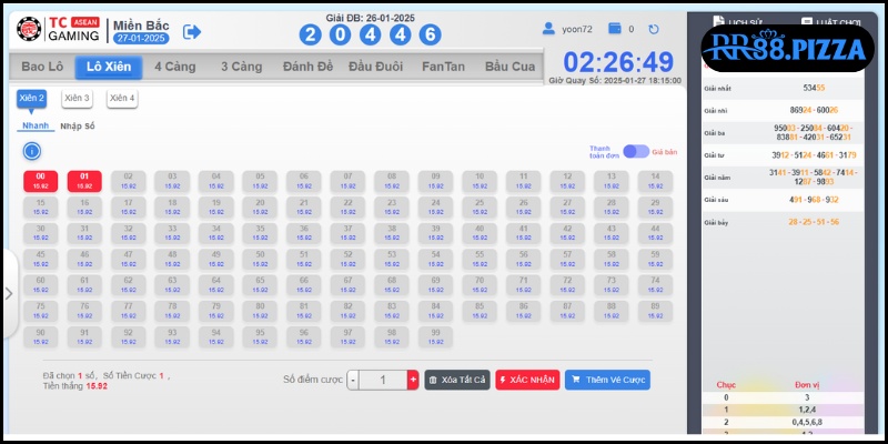 Xổ Số 3 Miền lô xiên